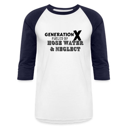 GEN X HOSE WATER AND NEGLECT Baseball T-Shirt - white/navy