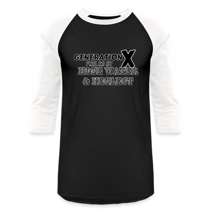GEN X HOSE WATER AND NEGLECT Baseball T-Shirt - black/white
