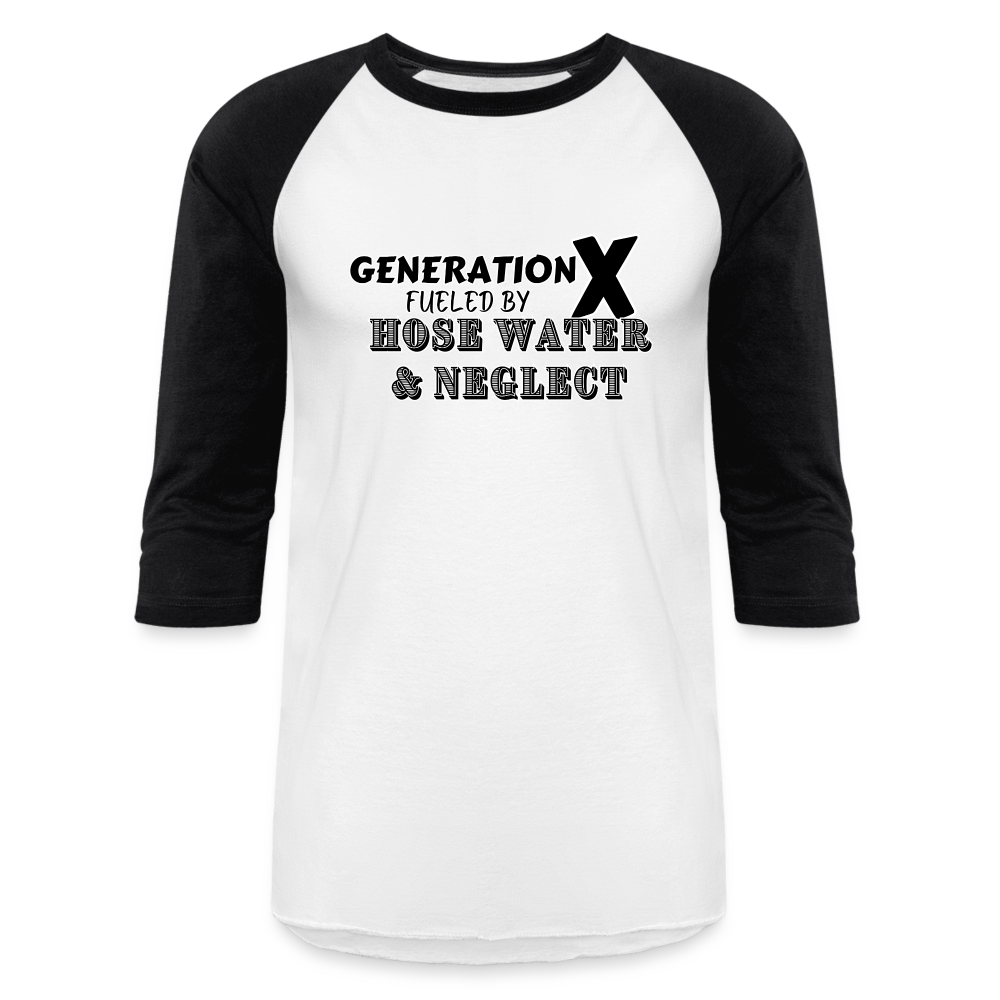 GEN X HOSE WATER AND NEGLECT Baseball T-Shirt - white/black