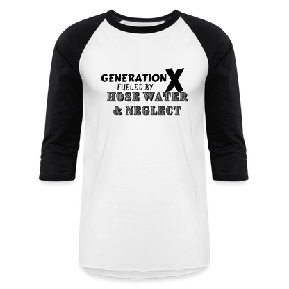GEN X HOSE WATER AND NEGLECT Baseball T-Shirt - white/black