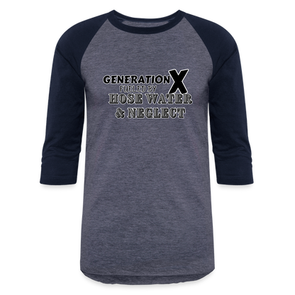 GEN X HOSE WATER AND NEGLECT Baseball T-Shirt - heather blue/navy