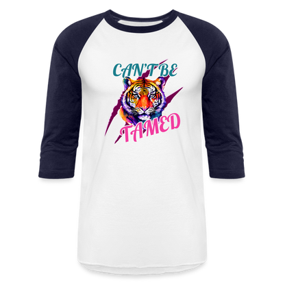CAN'T BE TAMED Baseball T-Shirt - white/navy