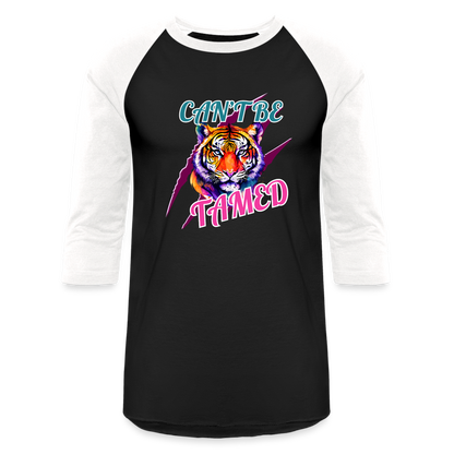 CAN'T BE TAMED Baseball T-Shirt - black/white