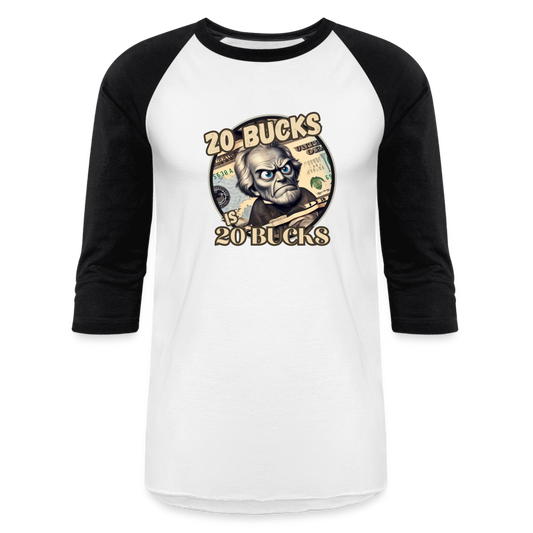 20 BUCKS Baseball T-Shirt - white/black