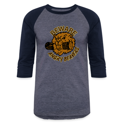 ANGRY BEAVERS Baseball T-Shirt - heather blue/navy