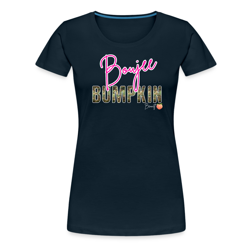 BENNETT PEACH BOUJEE BUMPKIN Women’s Premium T-Shirt - deep navy