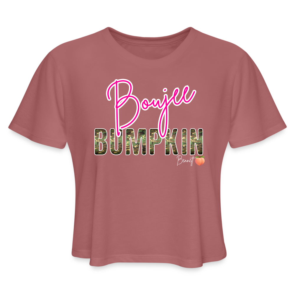 BENNETT PEACH BOUJEE BUMPKIN Women's Cropped T-Shirt - mauve