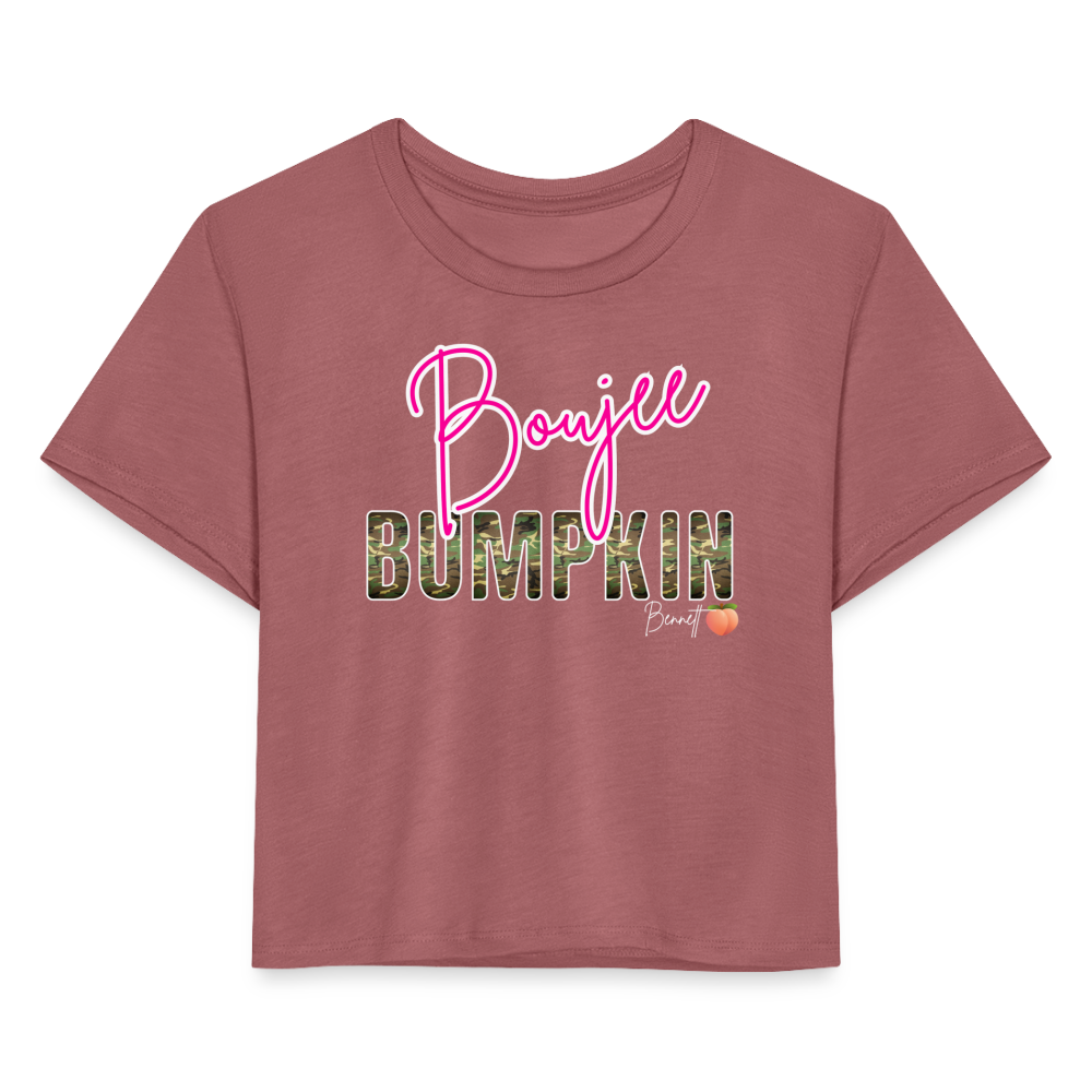 BENNETT PEACH BOUJEE BUMPKIN Women's Cropped T-Shirt - mauve