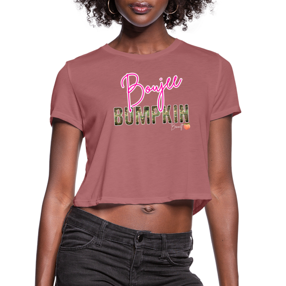 BENNETT PEACH BOUJEE BUMPKIN Women's Cropped T-Shirt - mauve