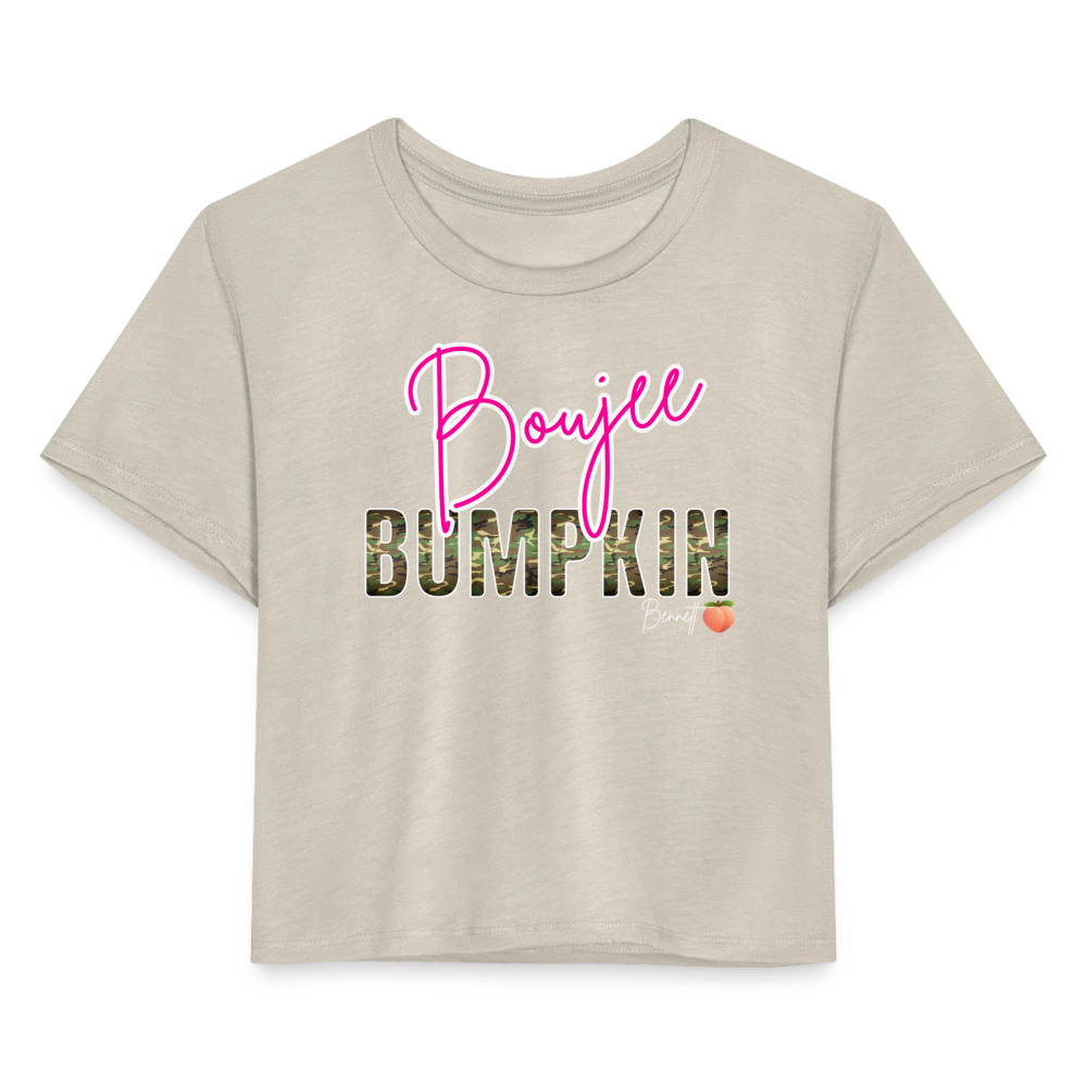 BENNETT PEACH BOUJEE BUMPKIN Women's Cropped T-Shirt - dust