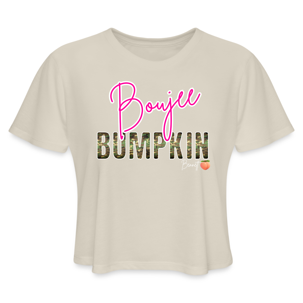 BENNETT PEACH BOUJEE BUMPKIN Women's Cropped T-Shirt - dust