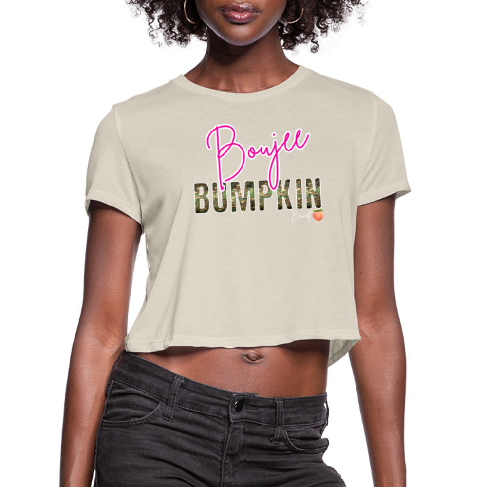 BENNETT PEACH BOUJEE BUMPKIN Women's Cropped T-Shirt - dust