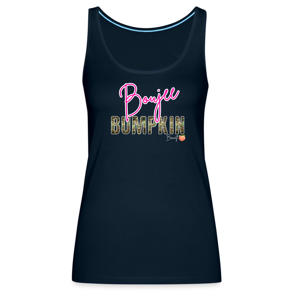 BENNETT PEACH BOUJEE BUMPKIN Women’s Premium Tank Top - deep navy