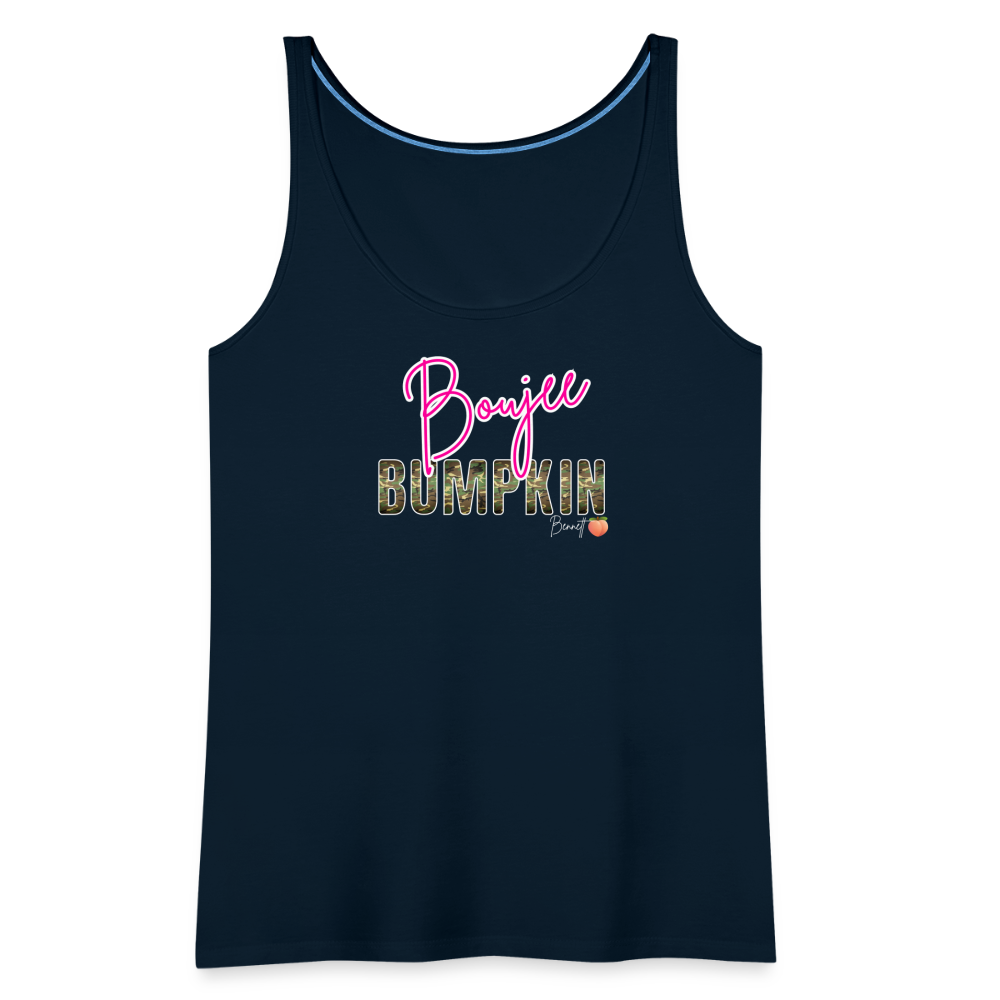 BENNETT PEACH BOUJEE BUMPKIN Women’s Premium Tank Top - deep navy