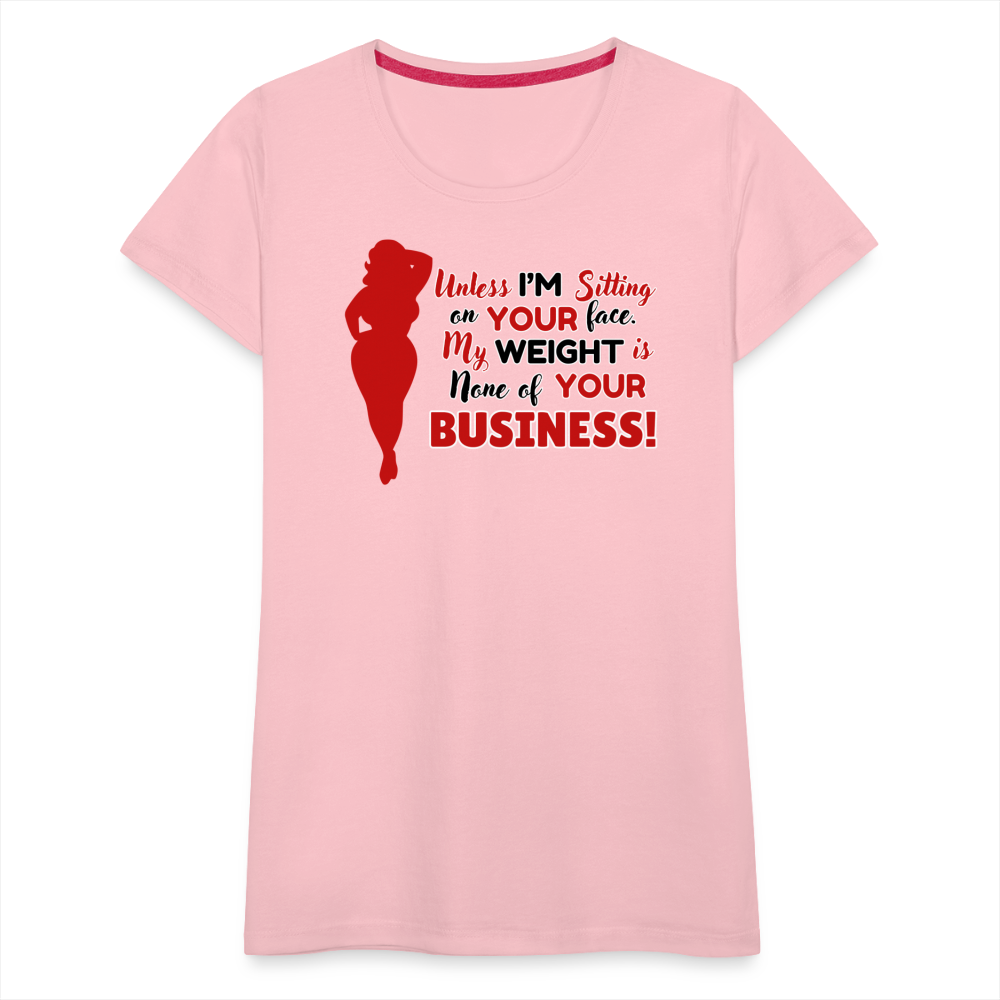 BENNETT PEACH "SITTING ON YOUR FACE"  Women’s Premium T-Shirt - pink