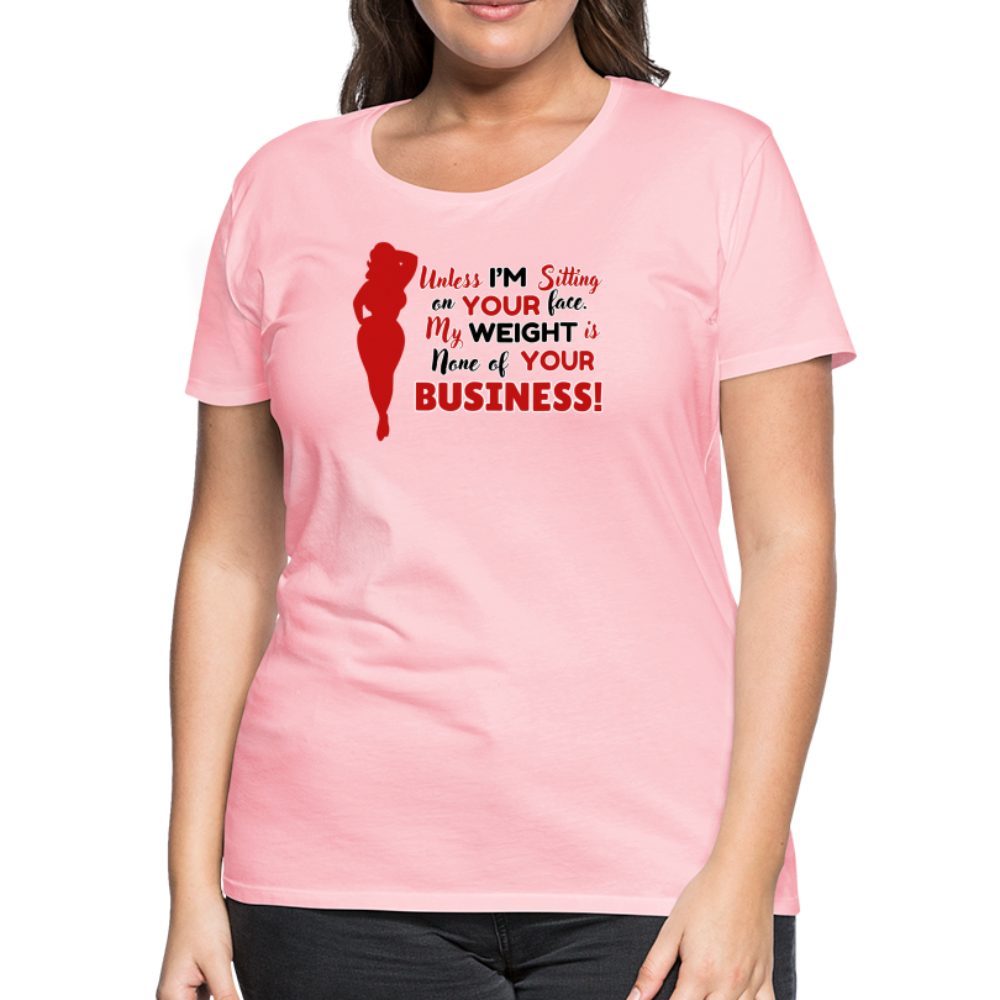 BENNETT PEACH "SITTING ON YOUR FACE"  Women’s Premium T-Shirt - pink