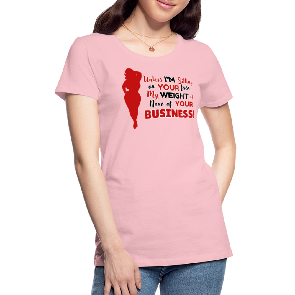 BENNETT PEACH "SITTING ON YOUR FACE"  Women’s Premium T-Shirt - pink