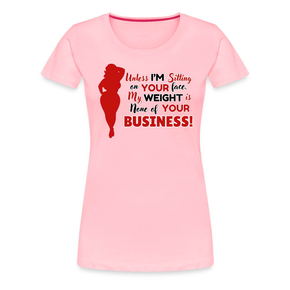 BENNETT PEACH "SITTING ON YOUR FACE"  Women’s Premium T-Shirt - pink