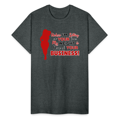 BENNETT PEACH "SITTING ON YOUR FACE"  Gildan Ultra Cotton Adult T-Shirt - deep heather