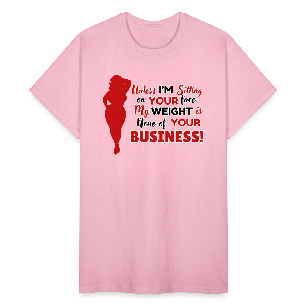 BENNETT PEACH "SITTING ON YOUR FACE"  Gildan Ultra Cotton Adult T-Shirt - light pink