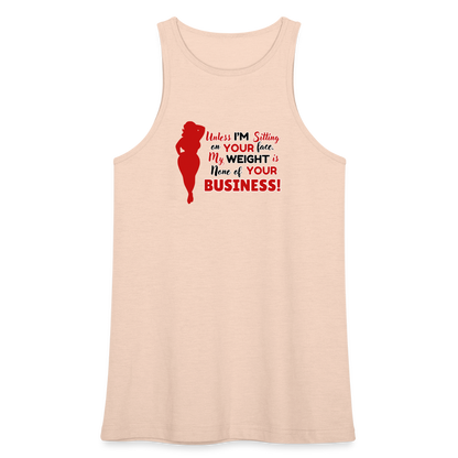 BENNETT PEACH "SITTING ON YOUR FACE"  American Apparel Women’s Racerneck Tank - natural
