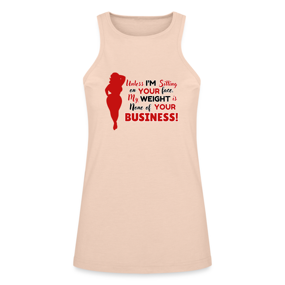 BENNETT PEACH "SITTING ON YOUR FACE"  American Apparel Women’s Racerneck Tank - natural