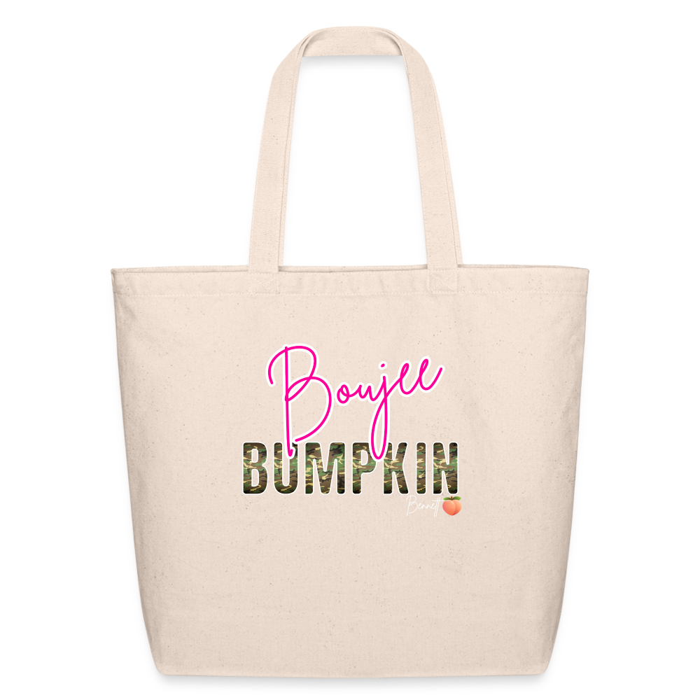 BENNETT PEACH BOUJEE BUMPKIN Eco-Friendly Cotton Tote - natural