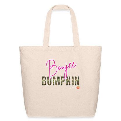 BENNETT PEACH BOUJEE BUMPKIN Eco-Friendly Cotton Tote - natural