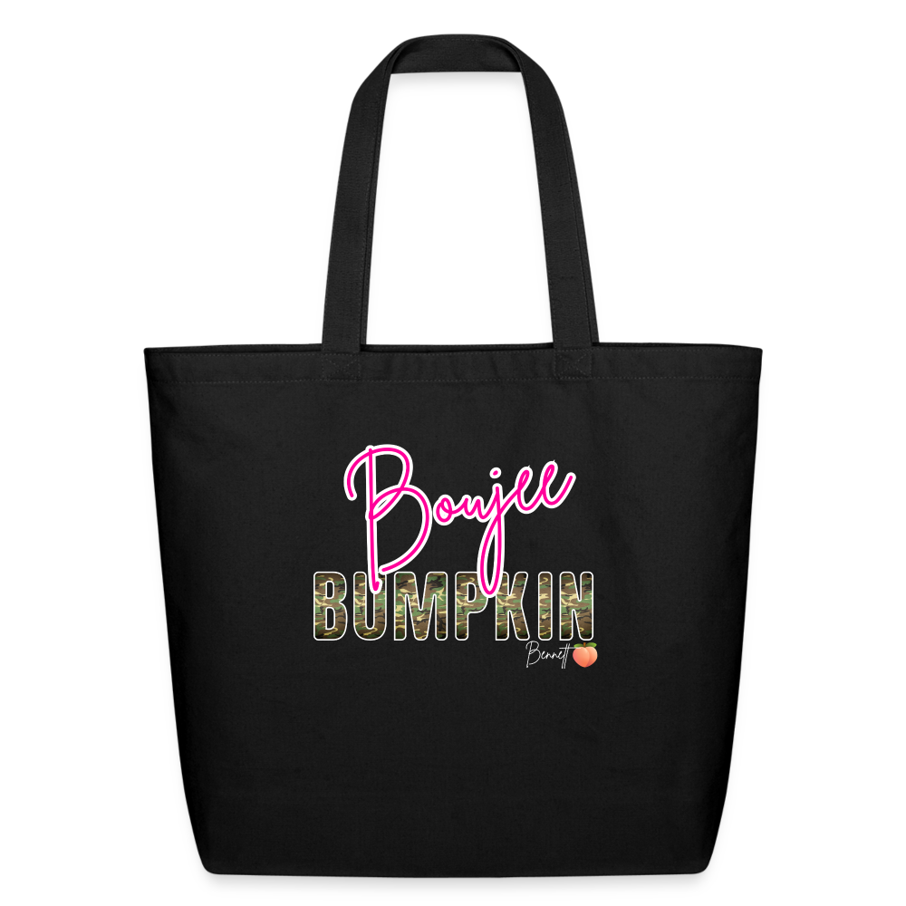 BENNETT PEACH BOUJEE BUMPKIN Eco-Friendly Cotton Tote - black