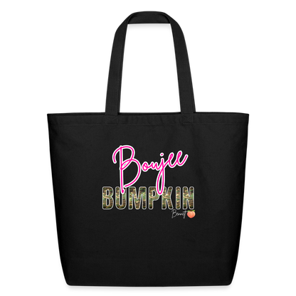 BENNETT PEACH BOUJEE BUMPKIN Eco-Friendly Cotton Tote - black