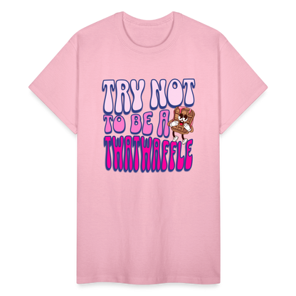 BENNETT PEACH "TRY NOT TO BE A TWATWAFFLE" Gildan Ultra Cotton Adult T-Shirt - light pink