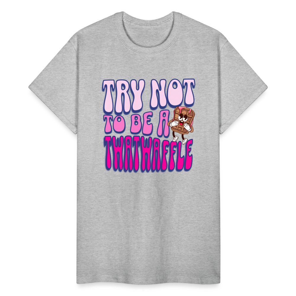 BENNETT PEACH "TRY NOT TO BE A TWATWAFFLE" Gildan Ultra Cotton Adult T-Shirt - heather gray