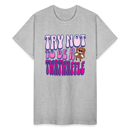 BENNETT PEACH "TRY NOT TO BE A TWATWAFFLE" Gildan Ultra Cotton Adult T-Shirt - heather gray