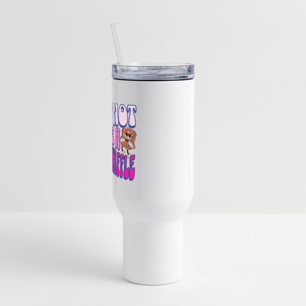 BENNETT PEACH "TRY NOT TO BE A TWATWAFFLE" 40 oz Travel Tumbler - white