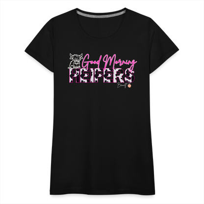 BENNETT PEACH "GOOD MORNING HEIFFERS" Women's Cropped T-Shirt Women’s Premium T-Shirt - black
