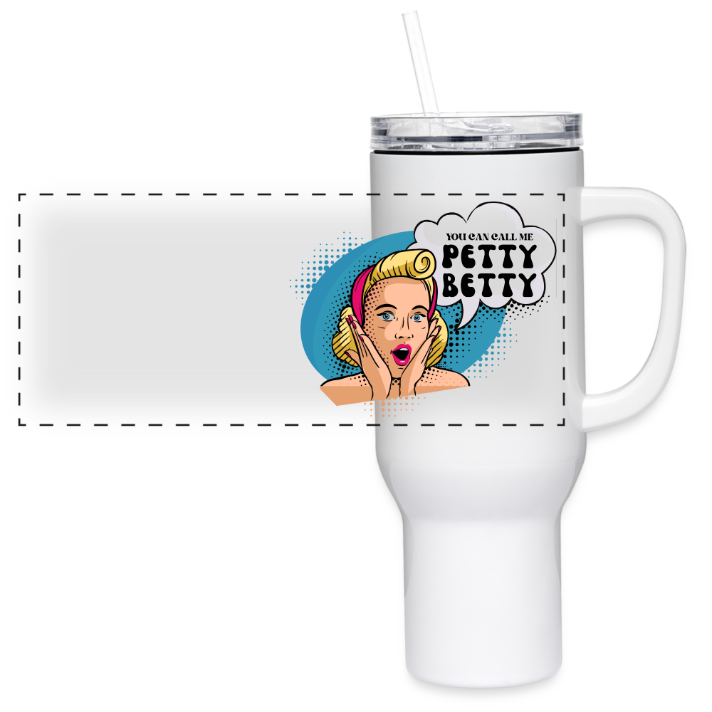 BENNETT PEACH "PETTY BETTY" 40 oz Travel Tumbler - white