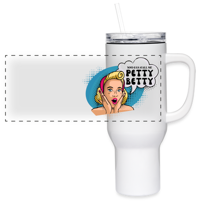 BENNETT PEACH "PETTY BETTY" 40 oz Travel Tumbler - white