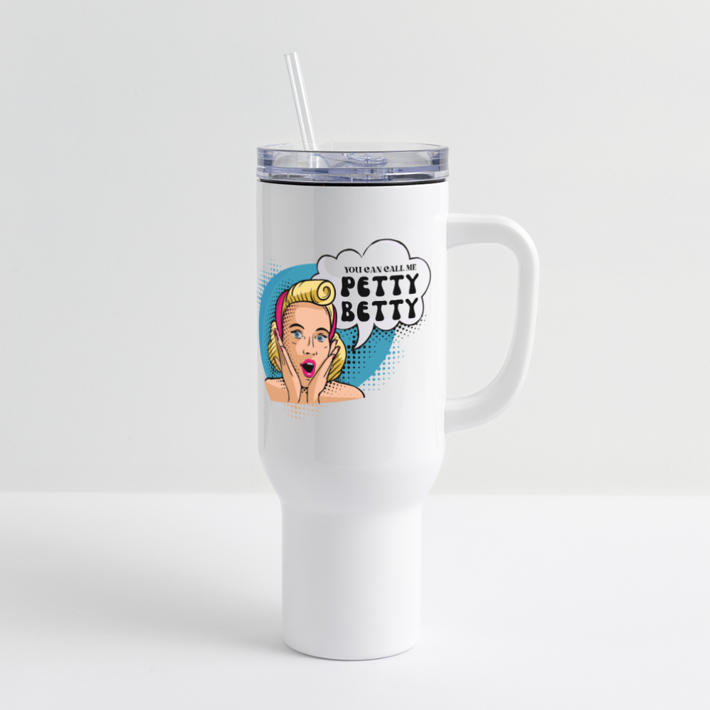 BENNETT PEACH "PETTY BETTY" 40 oz Travel Tumbler - white