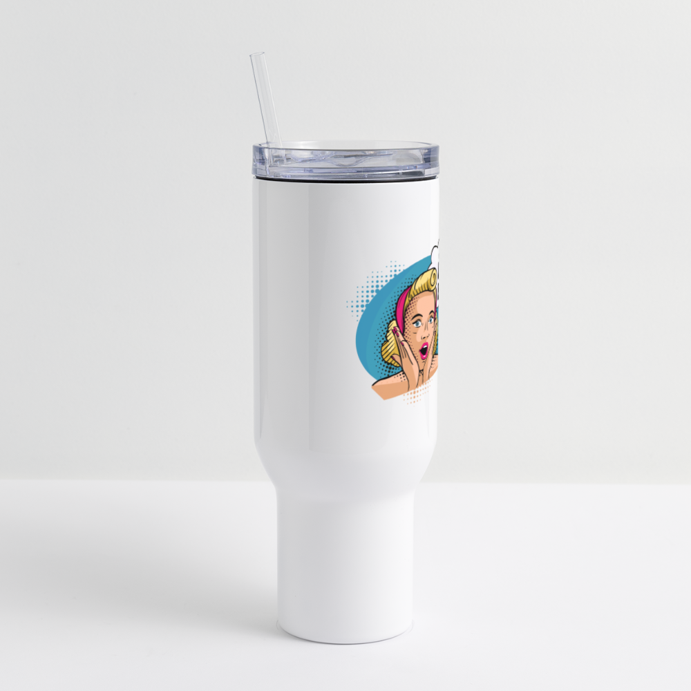 BENNETT PEACH "PETTY BETTY" 40 oz Travel Tumbler - white