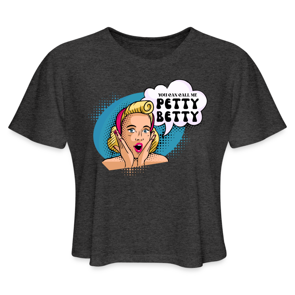 BENNETT PEACH "PETTY BETTY" Women's Cropped T-Shirt - deep heather