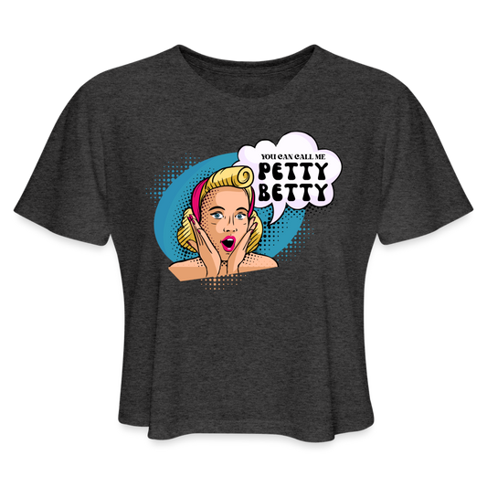 BENNETT PEACH "PETTY BETTY" Women's Cropped T-Shirt - deep heather