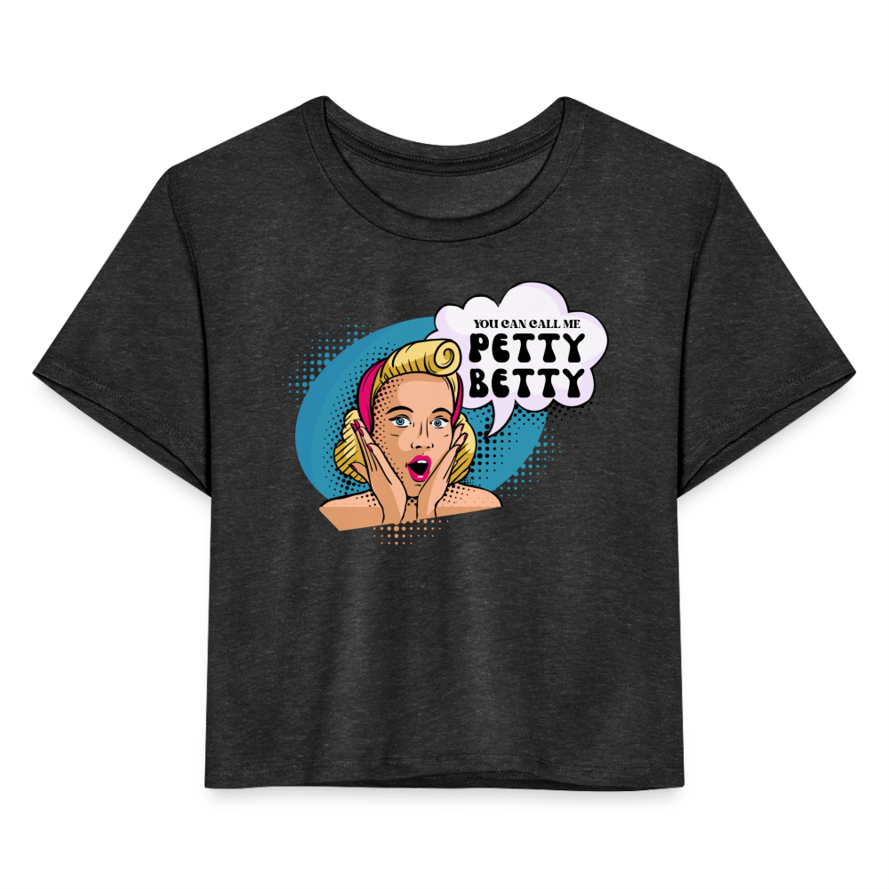 BENNETT PEACH "PETTY BETTY" Women's Cropped T-Shirt - deep heather