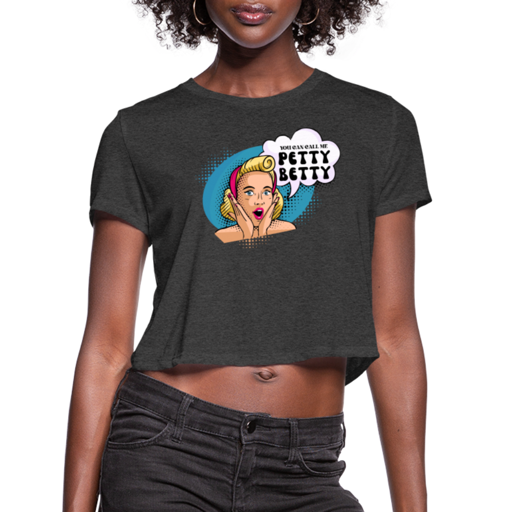 BENNETT PEACH "PETTY BETTY" Women's Cropped T-Shirt - deep heather