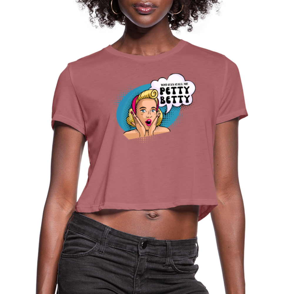 BENNETT PEACH "PETTY BETTY" Women's Cropped T-Shirt - mauve