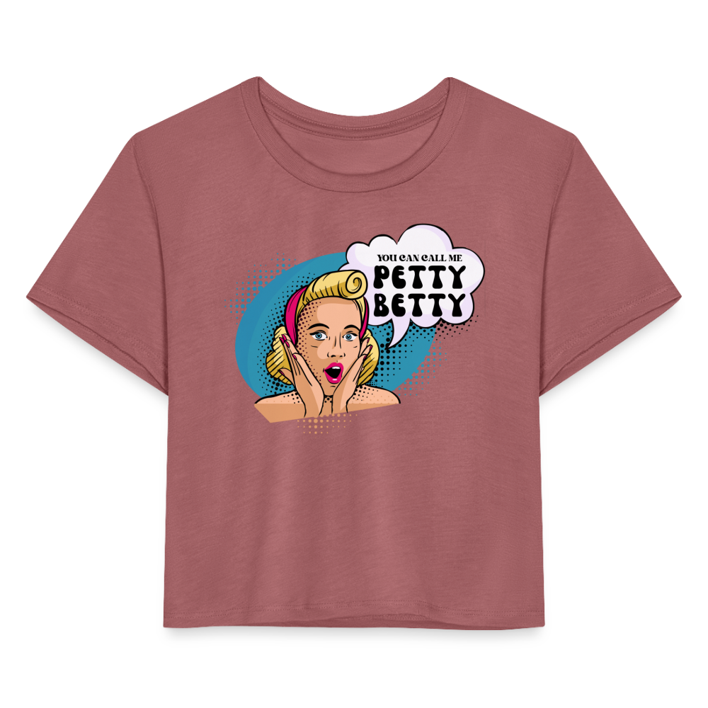 BENNETT PEACH "PETTY BETTY" Women's Cropped T-Shirt - mauve