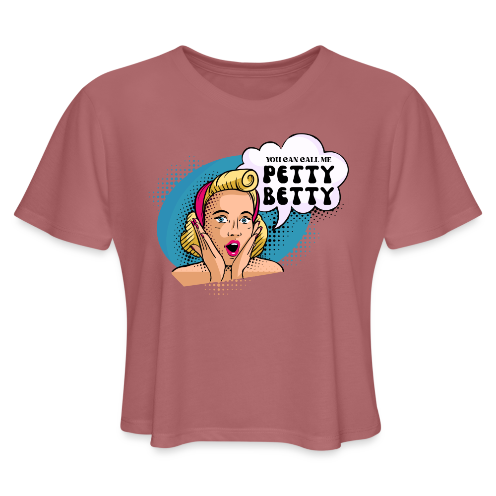 BENNETT PEACH "PETTY BETTY" Women's Cropped T-Shirt - mauve