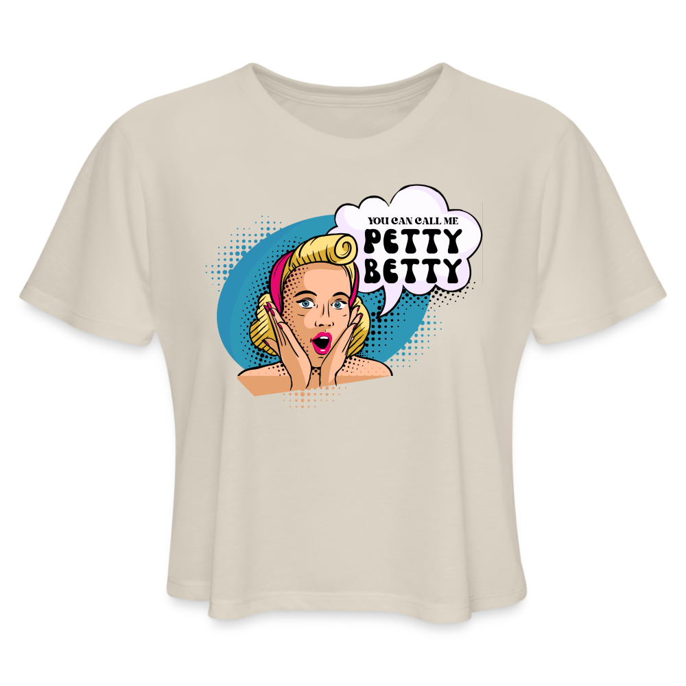 BENNETT PEACH "PETTY BETTY" Women's Cropped T-Shirt - dust