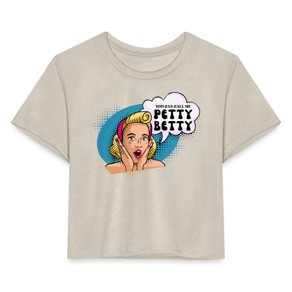 BENNETT PEACH "PETTY BETTY" Women's Cropped T-Shirt - dust