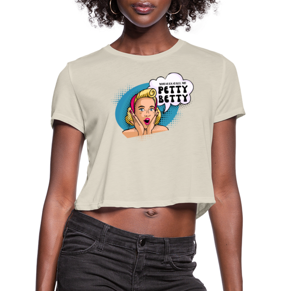 BENNETT PEACH "PETTY BETTY" Women's Cropped T-Shirt - dust