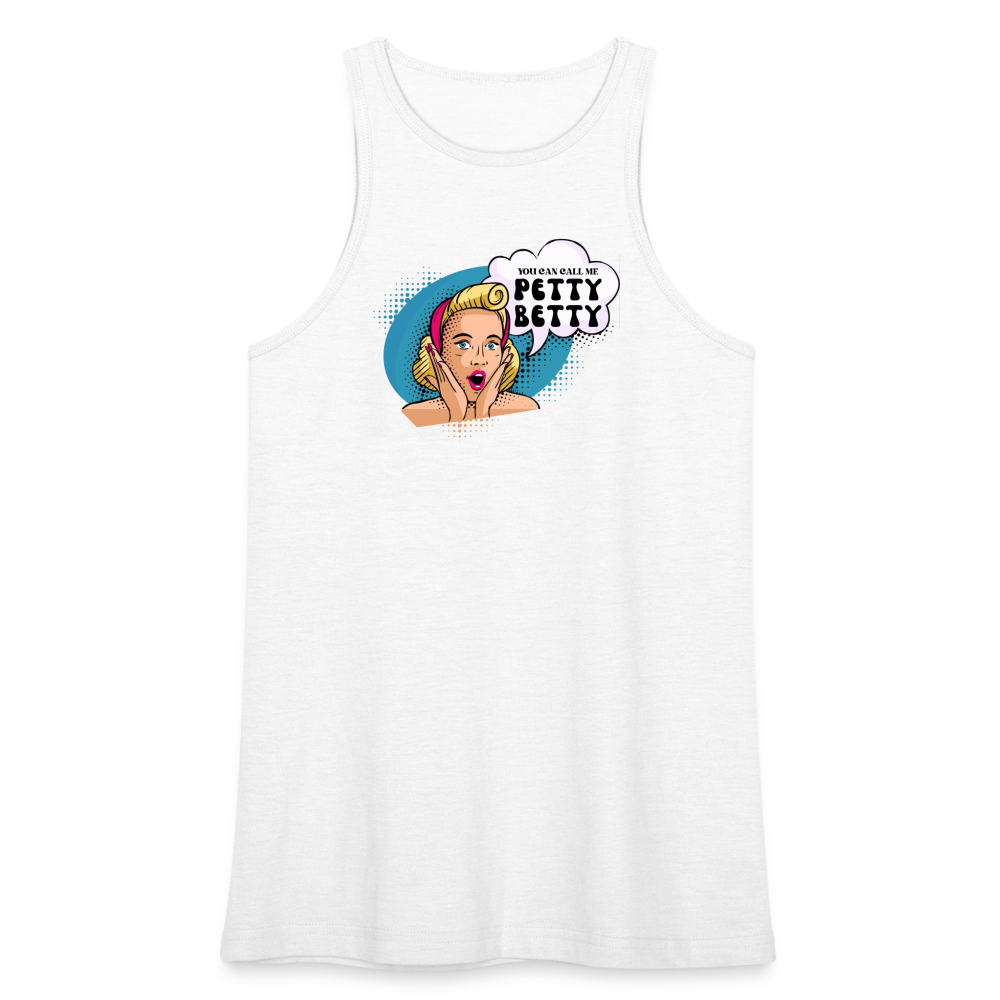 BENNETT PEACH "PETTY BETTY" American Apparel Women’s Racerneck Tank - white